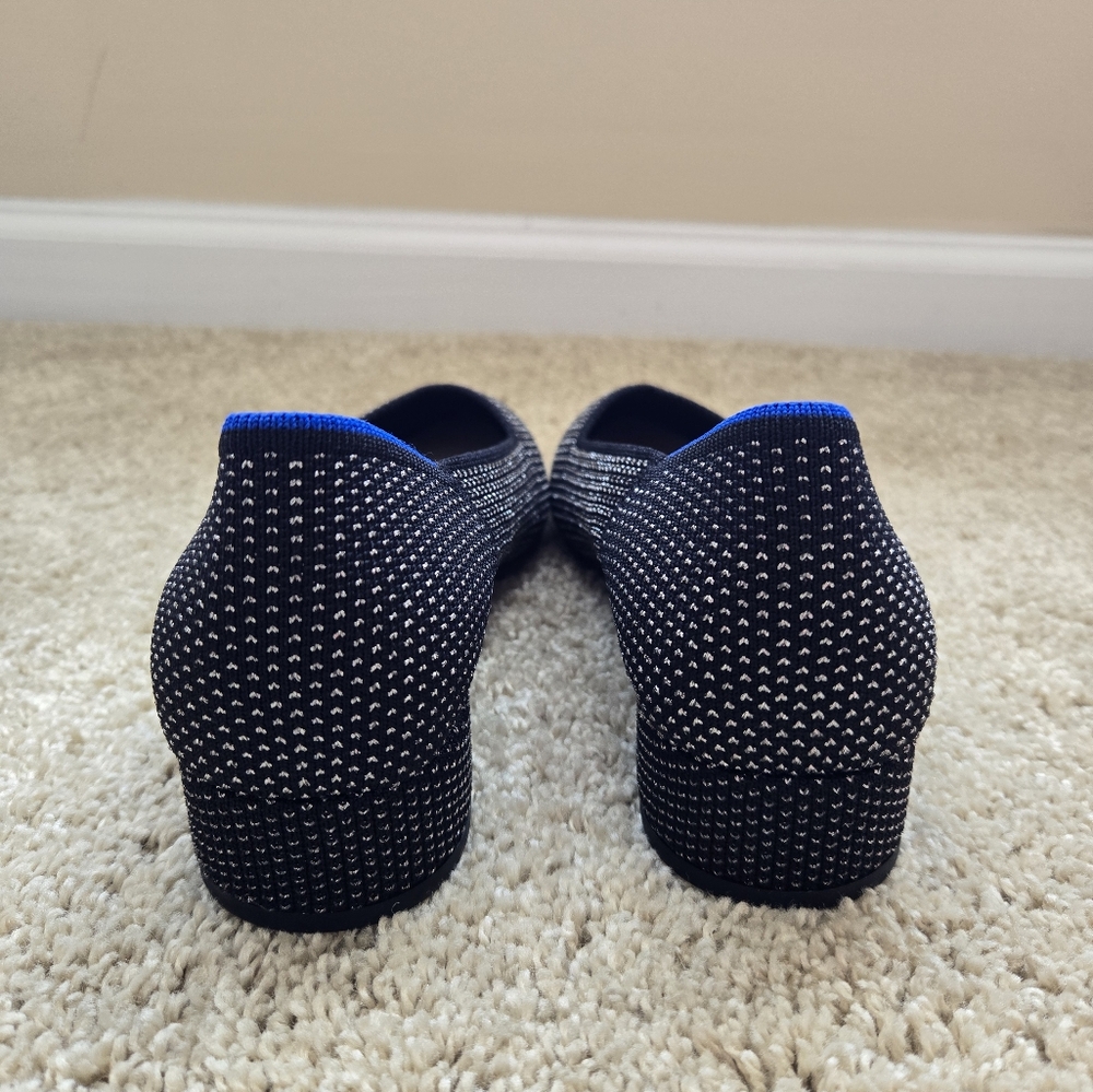 Rothys The High Point In Love Insole Heels Womens 8.5 Black Star Studded - Picture 5 of 10